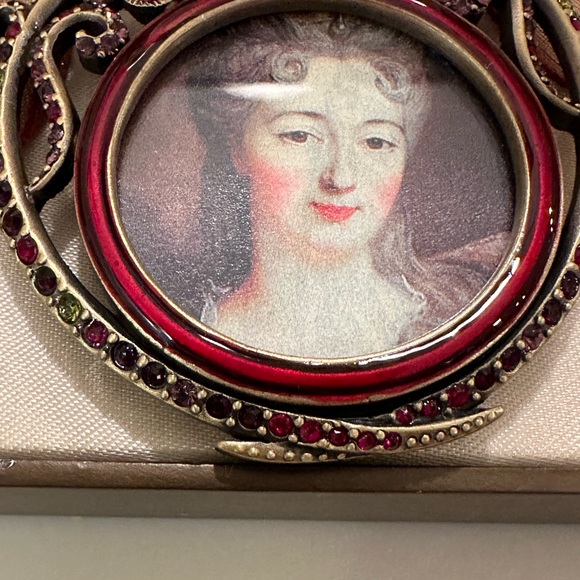 Jay Strongwater Mini Heart Scroll Crystal & Enamel Picture Frame Ornament - Picture 4 of 11